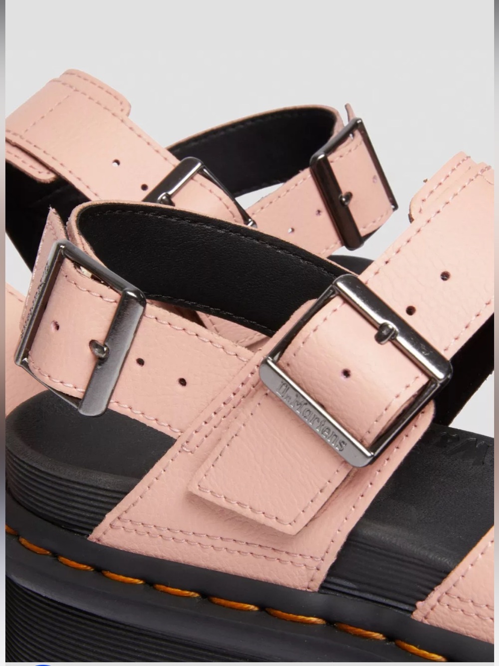 Dr. Martens Voss II Athena Leather Strap Platform Peach Beige Women’s size 8 NEW - Picture 5 of 13